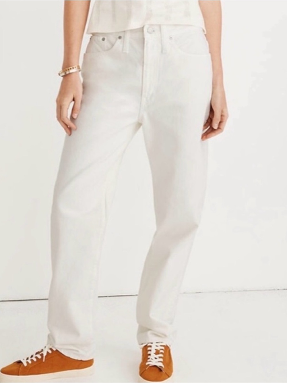 Madewell The Dadjean tile white 26 oversized slouchy 90s style straight leg